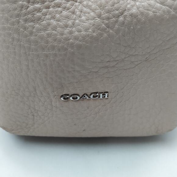 Coach Phoebe Beige Pebbled Leather 3 Compartments Shoulder Bag - Picture 5 of 16